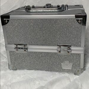 Small silver train case